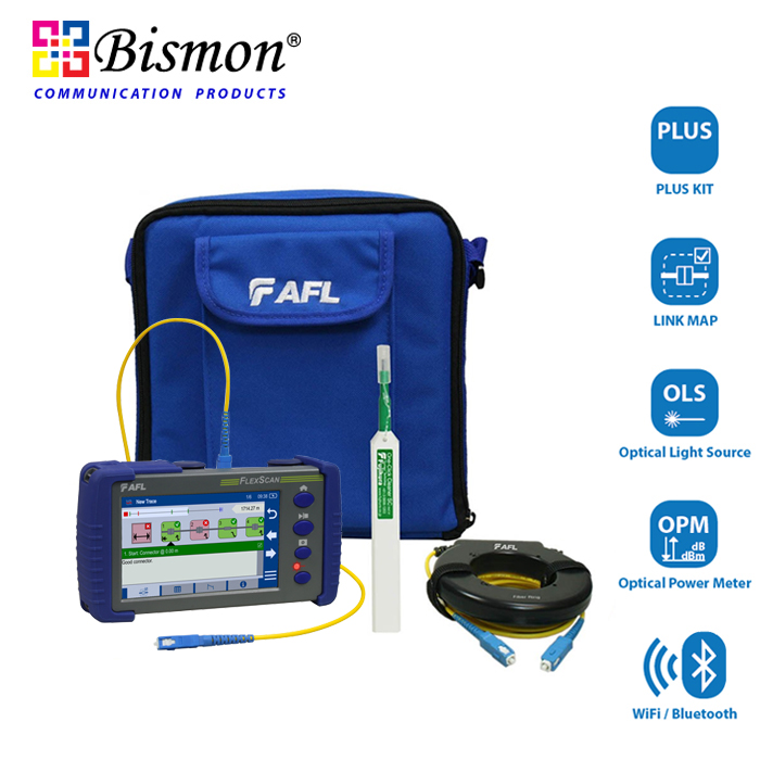 FlexScan-FS300-325-PLUS-Kit-PON-OTDR-MM-SM-850-1300-1310-1550nm-OLS-OPM-BT-WiFi